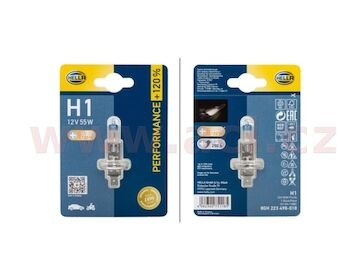 Zarovka svetlometu H1 /12V| 55W| P14,5s/ +120%, Blister 1ks HELLA