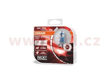 žárovky H4 60/55W (patice P43t) OSRAM NIGHT BREAKER® LASER  (2 ks v boxu)