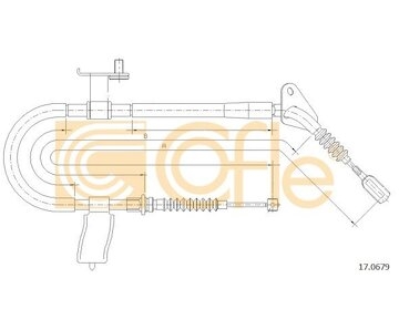 żażné lanko parkovacej brzdy COFLE 17.0679