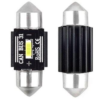 Žiarovka 12V/24V LED 1860 1SMD UltraBright Festoon C5W C10W C3W 31mm biela sulfidka /2ks/ CANBUS