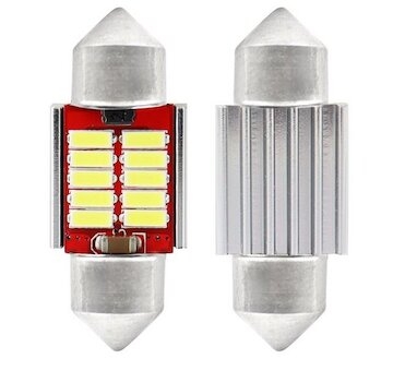 Žiarovka 12V/24V LED 4014 10SMD Festoon C5W C10W C3W 31mm biela sulfidka /2ks/ CANBUS