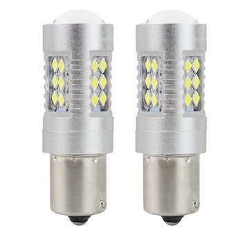 Žiarovka 12V/24V LED LED biela, 3030 24SMD 1156 BA15S, P21W /2ks/ CANBUS