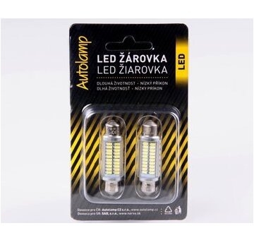 Žiarovka 12V LED (C10W) SV42mm, 20xLED, sulfidka CANBUS /blister/2ks