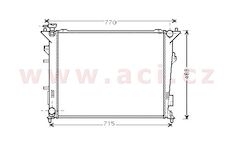 12/04- chladič 2.0i 16V (±AC), 2.0i 16V VVTi (±AC), 2.4i 16V VVTi (±AC) [635*480*15]