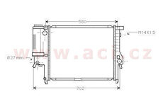 3/89- chladič 520i 24V (±AUT), 525i 24V (±AUT) [520*440*40]