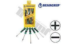 BEARGRIP Sada 2K skrutkovačov 5 - dielna séria 735-PH+PL, zeleno-čierne
