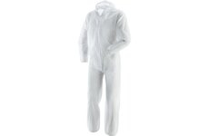 BETA DISPOSABLE COVERALL WITH HOOD 100% PP WHITE XXL