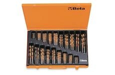 BETA SADA VRTÁKOV CYLINDRICKÝCH KRÁTKYCH HSS-TIN TITANOVÉ BROUŠENÉ NA KOV-MODEL 414/C116 116 KSUK FI 1 -10 X0.5 MM