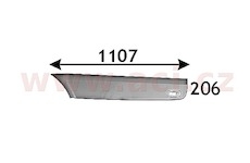 boční lišta zadního blatníku, zadní díl (rozvor 4325 mm, převis 1615 mm) ORIGINÁL, L