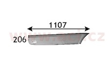 boční lišta zadního blatníku, zadní díl (rozvor 4325 mm, převis 1615 mm) ORIGINÁL, P