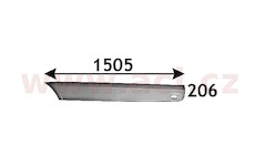 boční lišta zadního blatníku, zadní díl (rozvor 4325 mm, převis 2015 mm) ORIGINÁL, L