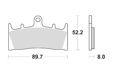 brzdové destičky, BRAKING (semi metalická směs CM66) 2 ks v balení