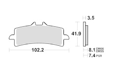 brzdové destičky, BRAKING (semi metalická směs CM66) 2 ks v balení