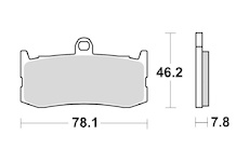 brzdové destičky, BRAKING (semi metalická směs CM66) 2 ks v balení