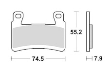 brzdové destičky, BRAKING (semi metalická směs CM66) 2 ks v balení