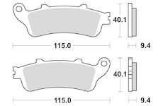 brzdové destičky, BRAKING (semi-metalická směs SM1) 2 ks v balení