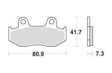 brzdové destičky, BRAKING (semi-metalická směs SM1) 2 ks v balení