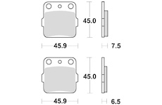 brzdové destičky, BRAKING (semi-metalická směs SM1) 2 ks v balení