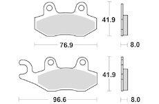 brzdové destičky, BRAKING (semi-metalická směs SM1) 2 ks v balení