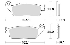 brzdové destičky, BRAKING (semi-metalická směs SM1) 2 ks v balení