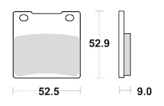 brzdové destičky, BRAKING (semi-metalická směs SM1) 2 ks v balení