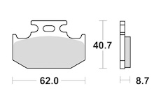 brzdové destičky, BRAKING (semi-metalická směs SM1) 2 ks v balení