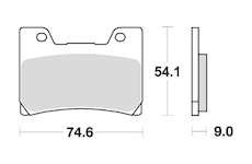 brzdové destičky, BRAKING (semi-metalická směs SM1) 2 ks v balení