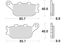 brzdové destičky, BRAKING (semi-metalická směs SM1) 2 ks v balení