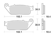 brzdové destičky, BRAKING (semi-metalická směs SM1) 2 ks v balení