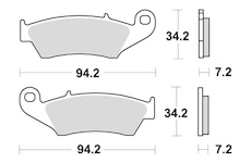 brzdové destičky, BRAKING (semi-metalická směs SM1) 2 ks v balení