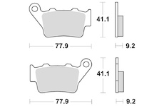 brzdové destičky, BRAKING (semi-metalická směs SM1) 2 ks v balení