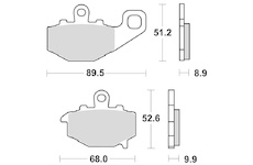 brzdové destičky, BRAKING (semi-metalická směs SM1) 2 ks v balení