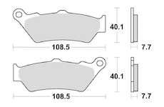 brzdové destičky, BRAKING (semi-metalická směs SM1) 2 ks v balení