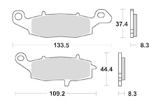 brzdové destičky, BRAKING (semi-metalická směs SM1) 2 ks v balení