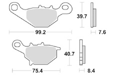 brzdové destičky, BRAKING (semi-metalická směs SM1) 2 ks v balení