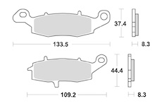 brzdové destičky, BRAKING (semi-metalická směs SM1) 2 ks v balení