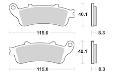 brzdové destičky, BRAKING (semi-metalická směs SM1) 2 ks v balení