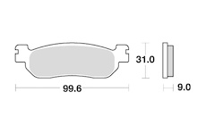 brzdové destičky, BRAKING (semi-metalická směs SM1) 2 ks v balení