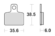 brzdové destičky, BRAKING (semi-metalická směs SM1) 2 ks v balení