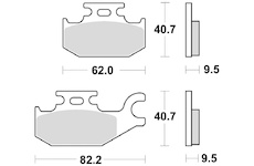 brzdové destičky, BRAKING (semi-metalická směs SM1) 2 ks v balení