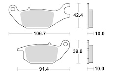 brzdové destičky, BRAKING (semi-metalická směs SM1) 2 ks v balení