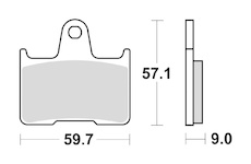 brzdové destičky, BRAKING (semi-metalická směs SM1) 2 ks v balení