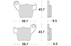 brzdové destičky, BRAKING (semi-metalická směs SM1) 2 ks v balení