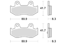 brzdové destičky, BRAKING (semi-metalická směs SM1) 2 ks v balení