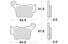 brzdové destičky, BRAKING (semi-metalická směs SM1) 2 ks v balení