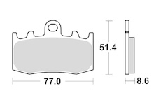 brzdové destičky, BRAKING (semi-metalická směs SM1) 2 ks v balení