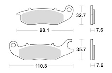 brzdové destičky, BRAKING (semi-metalická směs SM1) 2 ks v balení