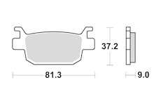 brzdové destičky, BRAKING (semi-metalická směs SM1) 2 ks v balení