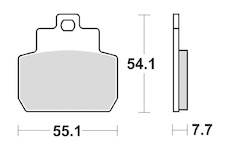 brzdové destičky, BRAKING (semi-metalická směs SM1) 2 ks v balení