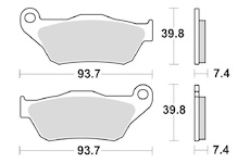 brzdové destičky, BRAKING (semi-metalická směs SM1) 2 ks v balení